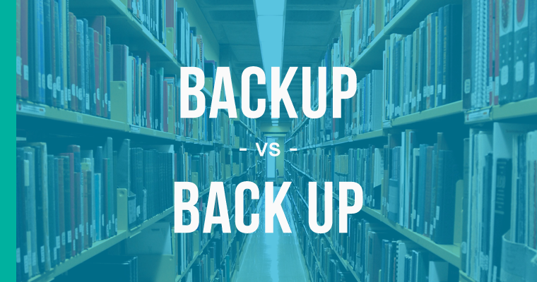 backup versus back up